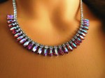 b david pink rhinestone necklace main